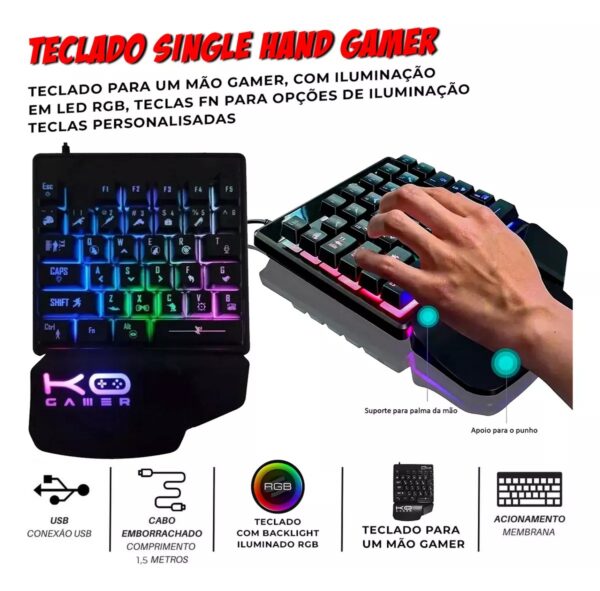 Kit Mobilador Celular Teclado Gamer - Imagem 2
